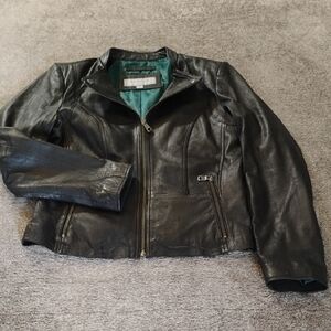 Andrew Marc Lola Leather Jacket Anthracite